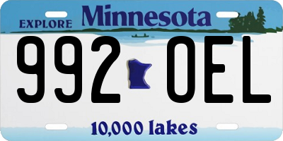 MN license plate 992OEL