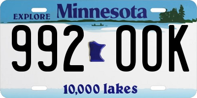 MN license plate 992OOK