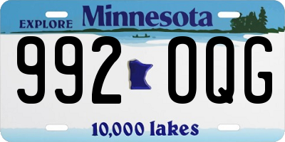 MN license plate 992OQG