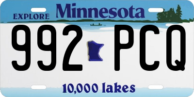 MN license plate 992PCQ