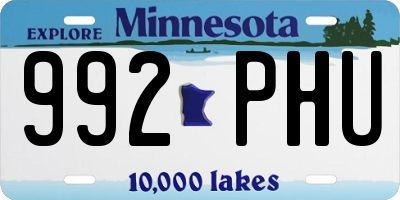 MN license plate 992PHU