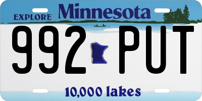MN license plate 992PUT