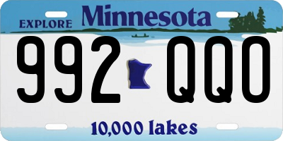 MN license plate 992QQO