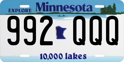 MN license plate 992QQQ