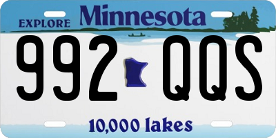 MN license plate 992QQS