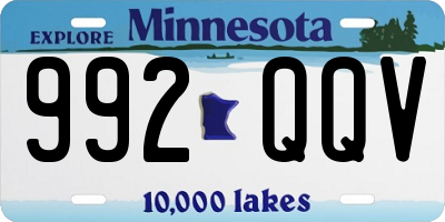 MN license plate 992QQV
