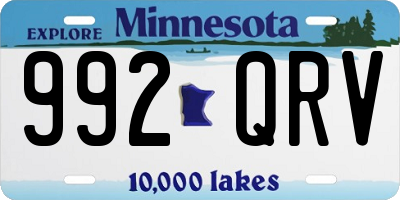 MN license plate 992QRV