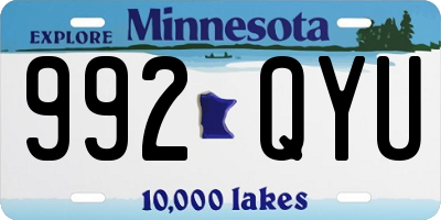 MN license plate 992QYU