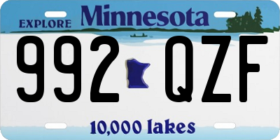 MN license plate 992QZF