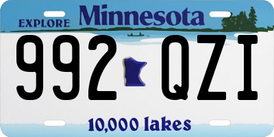MN license plate 992QZI