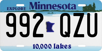 MN license plate 992QZU