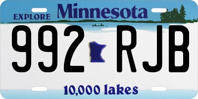 MN license plate 992RJB