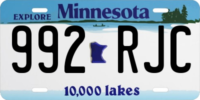 MN license plate 992RJC