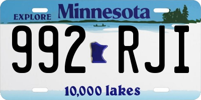 MN license plate 992RJI