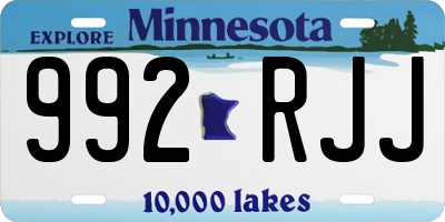 MN license plate 992RJJ