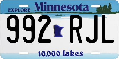 MN license plate 992RJL