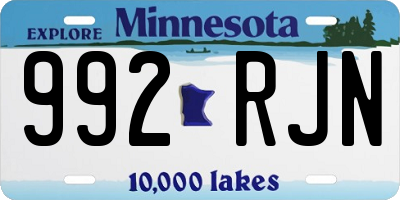 MN license plate 992RJN