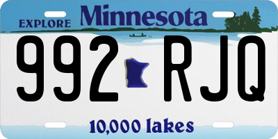 MN license plate 992RJQ