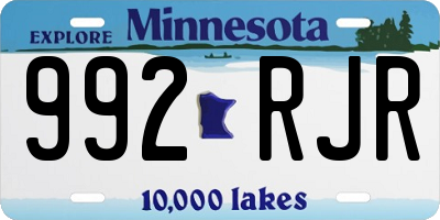 MN license plate 992RJR