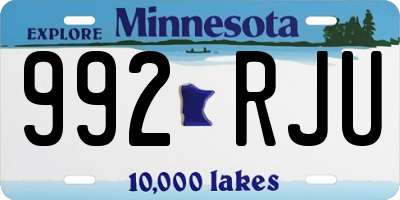 MN license plate 992RJU