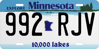 MN license plate 992RJV