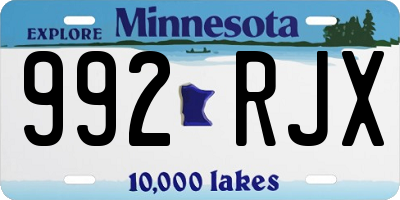 MN license plate 992RJX
