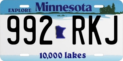 MN license plate 992RKJ