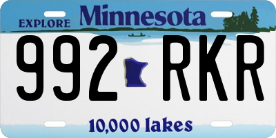 MN license plate 992RKR