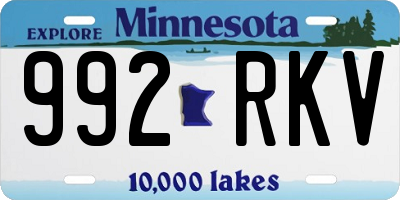 MN license plate 992RKV