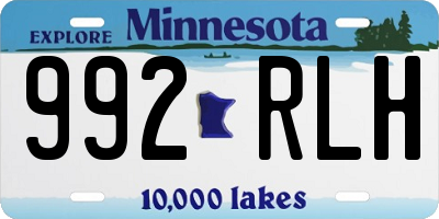 MN license plate 992RLH