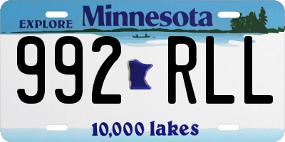 MN license plate 992RLL