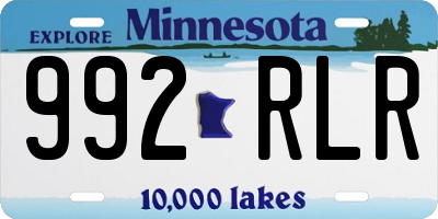 MN license plate 992RLR