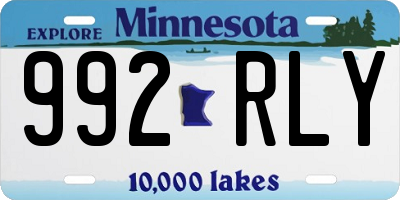 MN license plate 992RLY