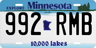 MN license plate 992RMB