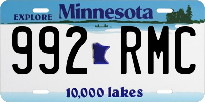 MN license plate 992RMC