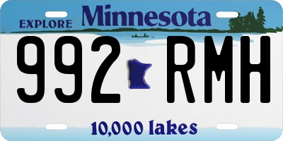 MN license plate 992RMH