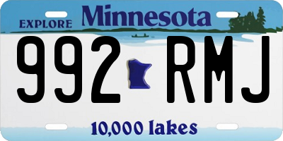 MN license plate 992RMJ