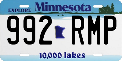 MN license plate 992RMP