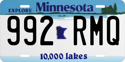 MN license plate 992RMQ