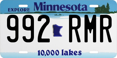 MN license plate 992RMR