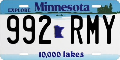 MN license plate 992RMY