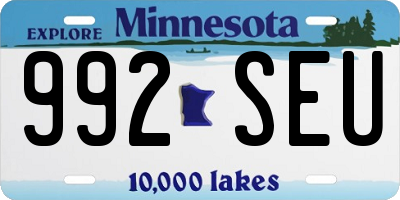 MN license plate 992SEU