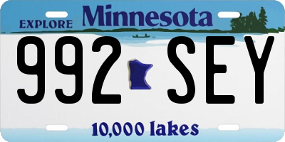 MN license plate 992SEY