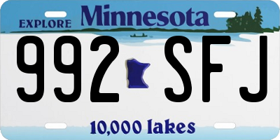 MN license plate 992SFJ