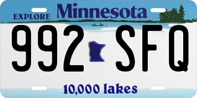 MN license plate 992SFQ