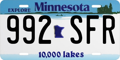 MN license plate 992SFR