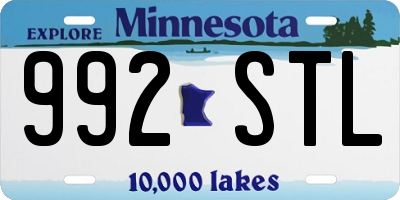 MN license plate 992STL