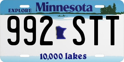MN license plate 992STT