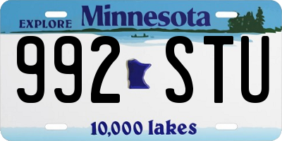 MN license plate 992STU