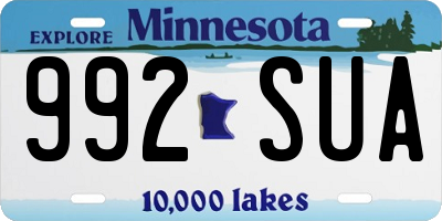 MN license plate 992SUA